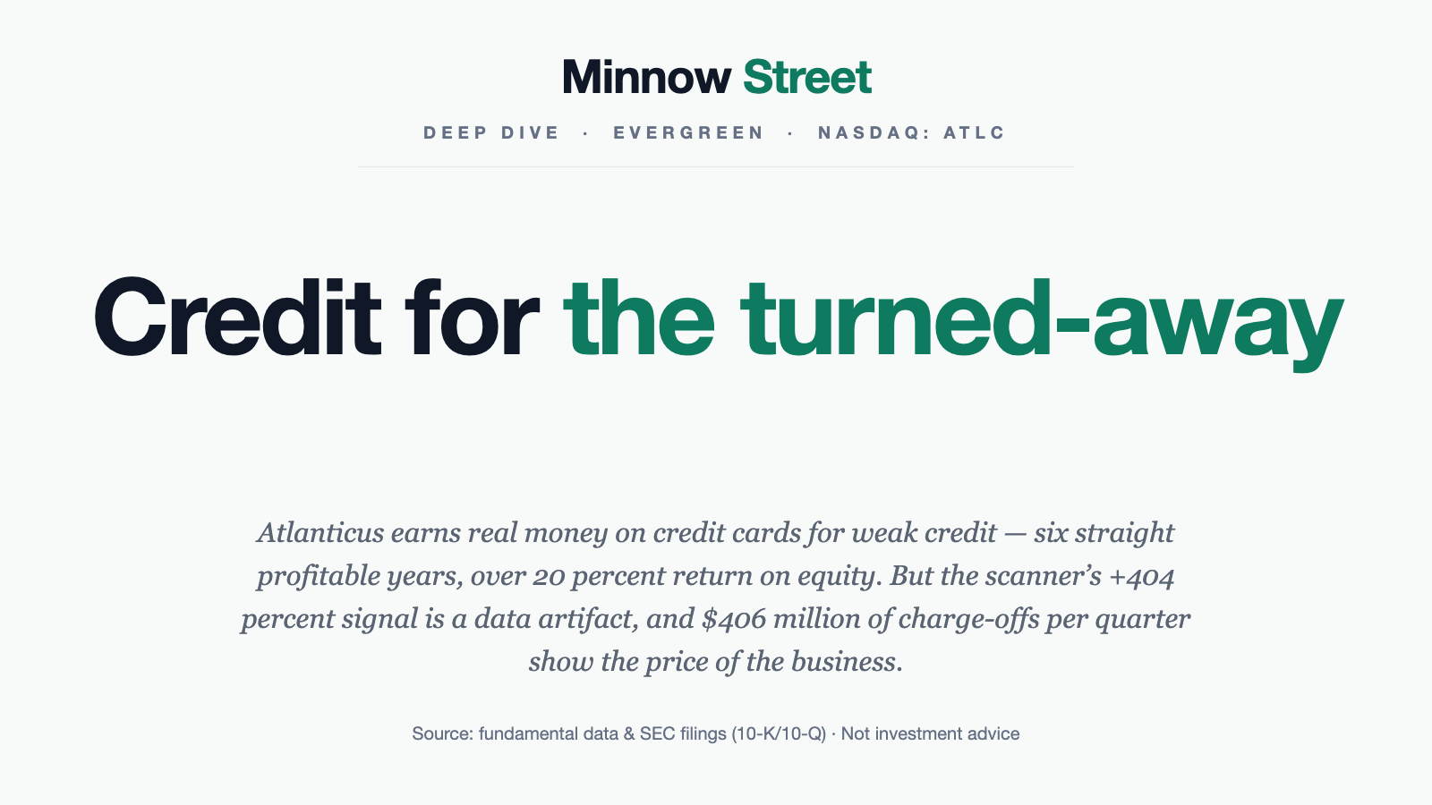 Atlanticus Stock: +404 Percent Revenue Growth — a Data Artifact