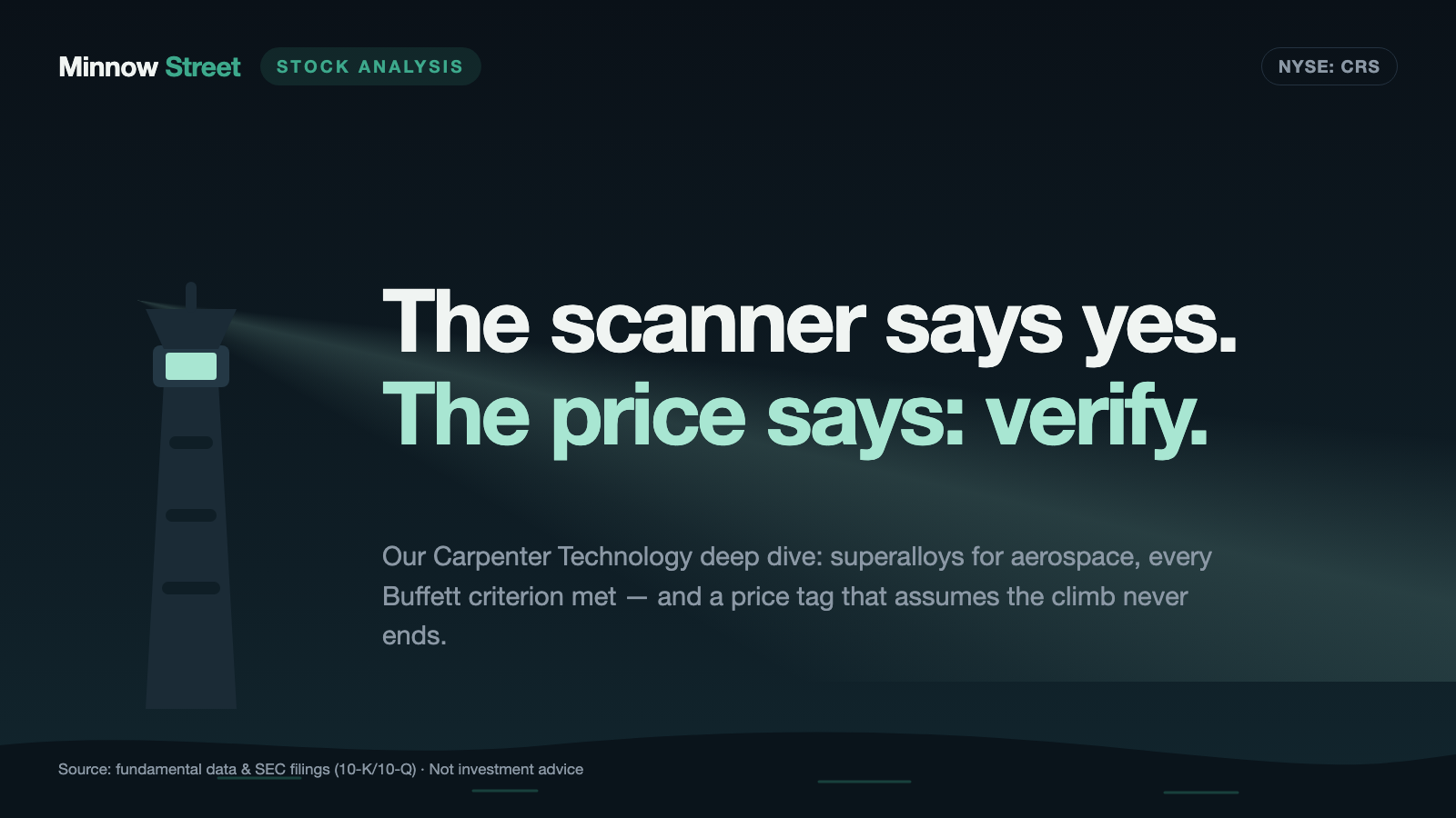 Carpenter Technology Stock: Earnings Up Sixfold, Shipments Shrinking — and the Market Pays 62 Times Profit