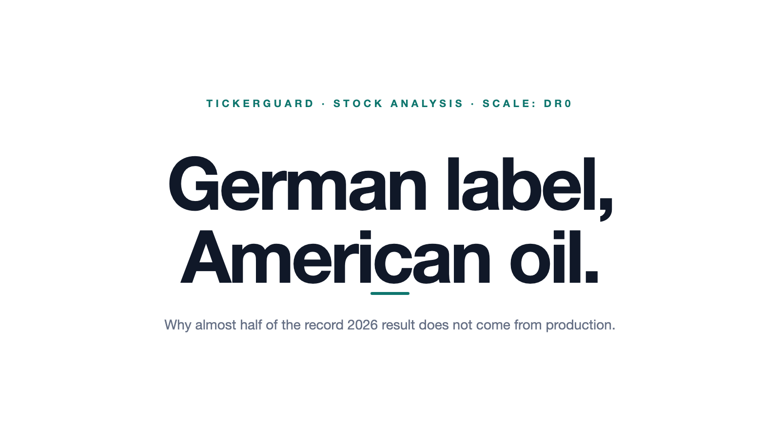 Deutsche Rohstoff: Half of the Record Year Comes From Selling Shares