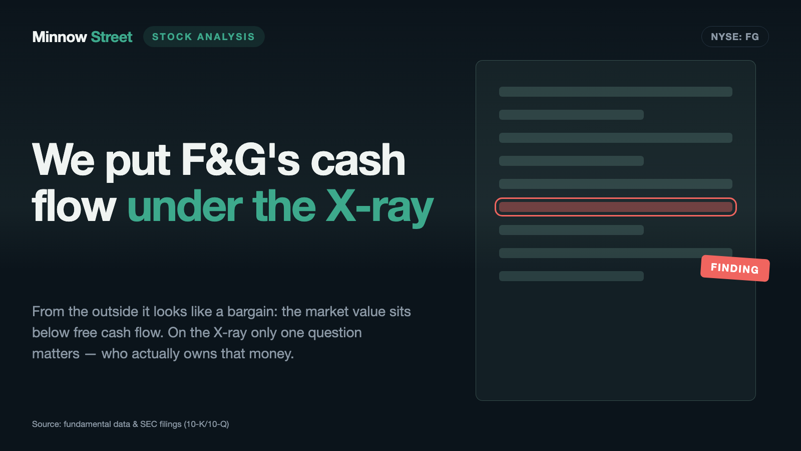 F&G Annuities & Life: Free cash flow is bigger than the market value — but it does not belong to shareholders