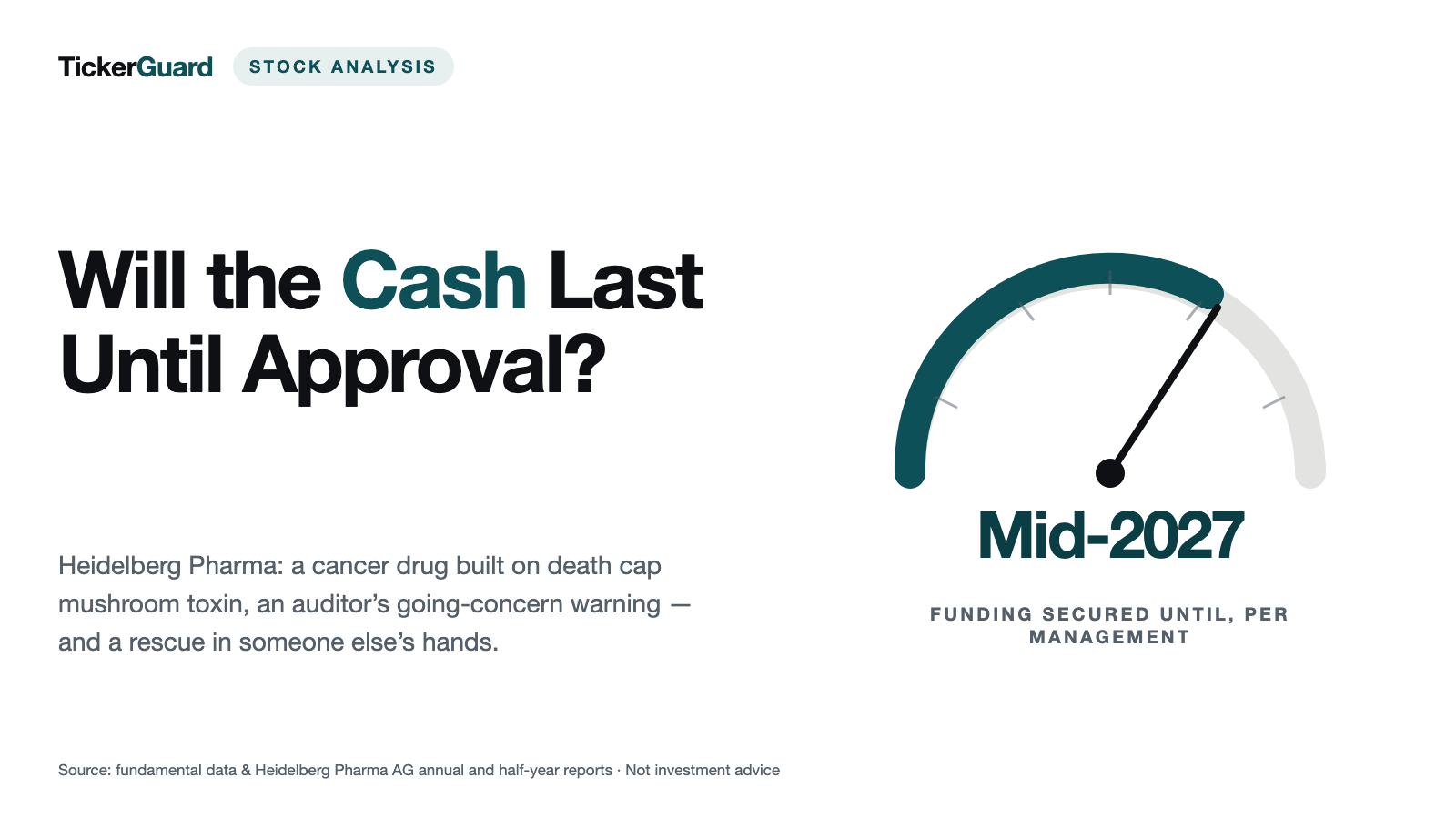 Heidelberg Pharma: A Cancer Drug Built on Death Cap Mushroom Toxin, an Auditor’s Going-Concern Warning — and Cash That Lasts Until Mid-2027
