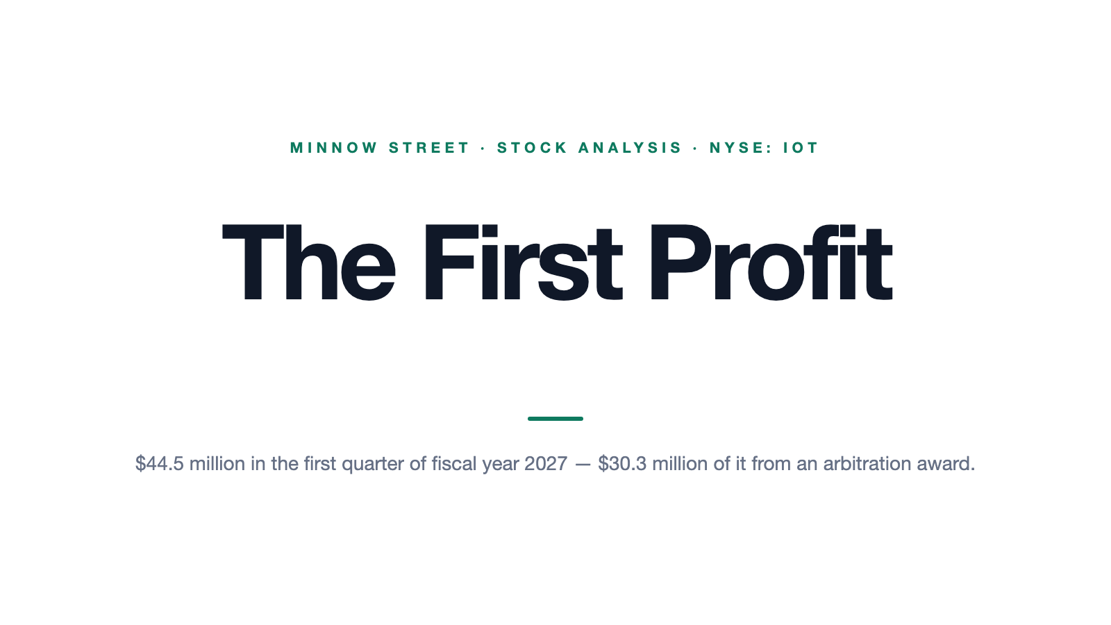 Samsara: $44.5 Million in Profit — and Only $7.2 Million of It from the Business