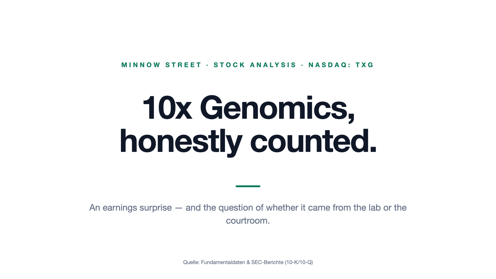 10x Genomics Stock: The Earnings Surprise That Came From the Courtroom